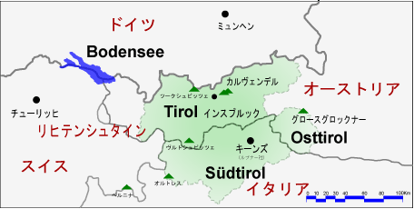 チロル地方map