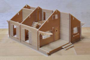 3Dログハウス模型製作