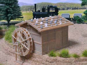 石置屋根水車小屋古民家3D模型(HOeゲージ)
