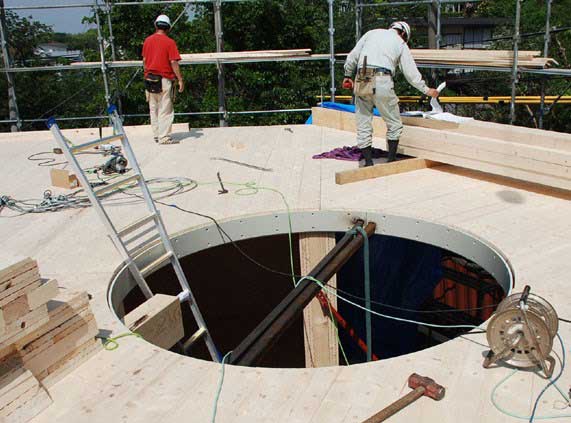 日本 建設工事フロー ２階 床パネル(見下げ)