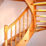 無垢板パネルハウス:階段