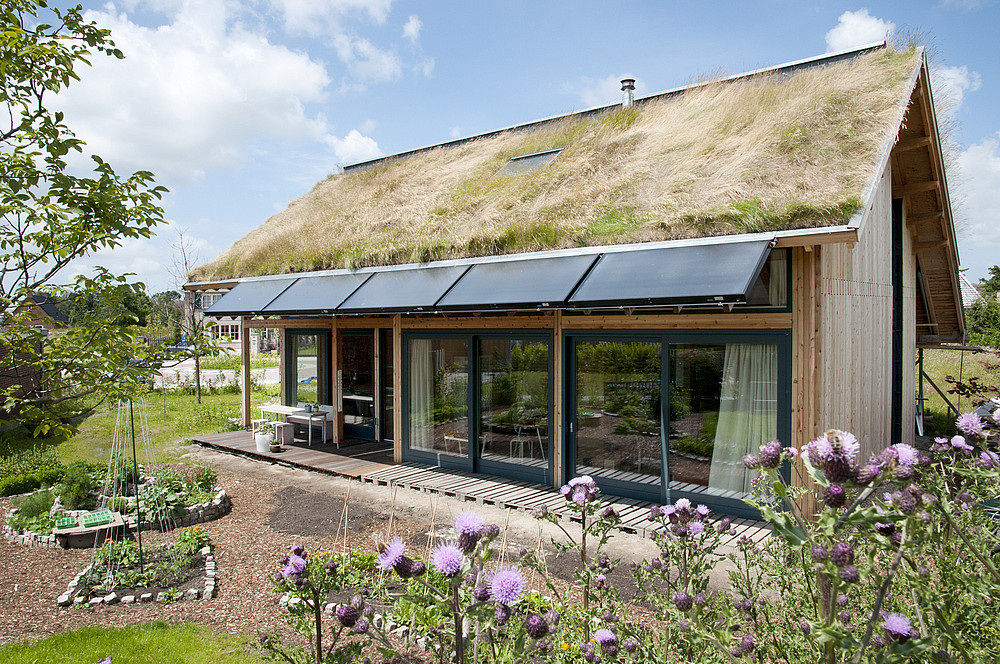 オランダ 草葺き屋根の家 外観